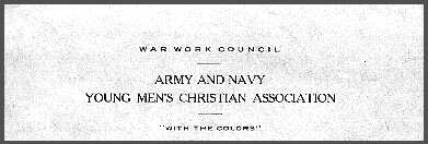 Plain stationery of the War Work Council, Army and Navy Y.M.C.A.