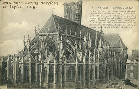 Postcard view of St. Cyr Cathedral, Nevers